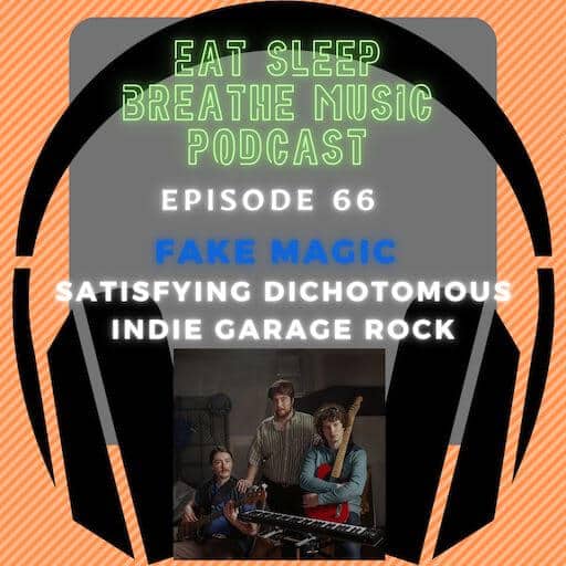 Photo of black headphones with the words “Satisfying Dichotomous Indie Garage Rock"