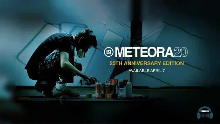 Cover of Linkin Park's 20th Anniversary Album of 'Meteora' A picture of Boris "Delta" Tellegen spray painting on the ground. | Eat Sleep Breathe Music